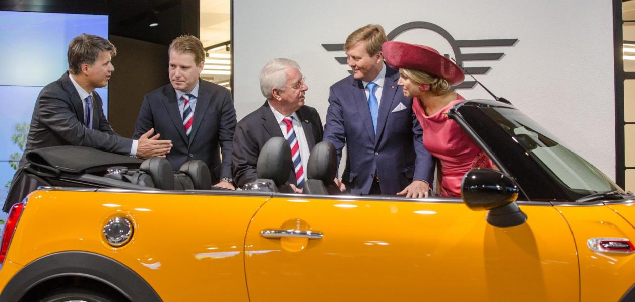 Wim and Willem van der Leegte accompany Royal Couple during a visit to BMW